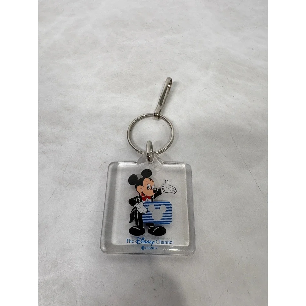 Vintage‎ Disney Channel Mickey Mouse Tuxedo Acrylic Keychain Hong Kong Retro 90s